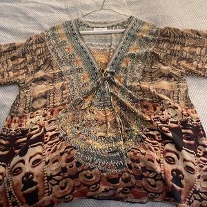 Camilla raglan sleeve kaftan shirt